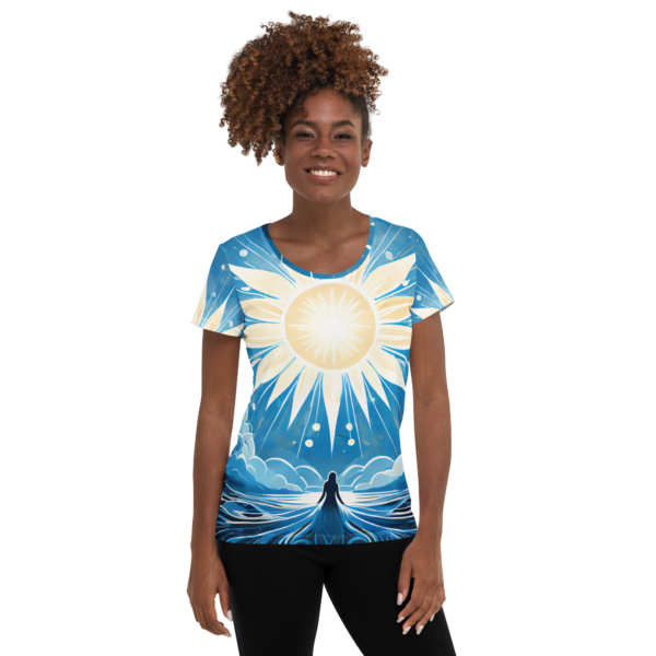 Radiance of Solitude - All-Over Print Women's Athletic T-Shirt for Sports & Outdoor Wear - Image 2