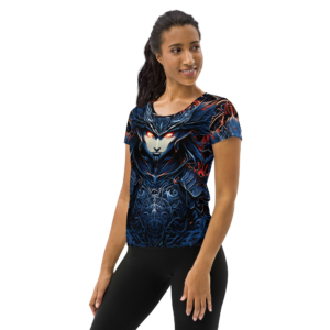 All-Over Print Women's Athletic T-Shirt – Infernal Sentinel Design by EVOKE Performance