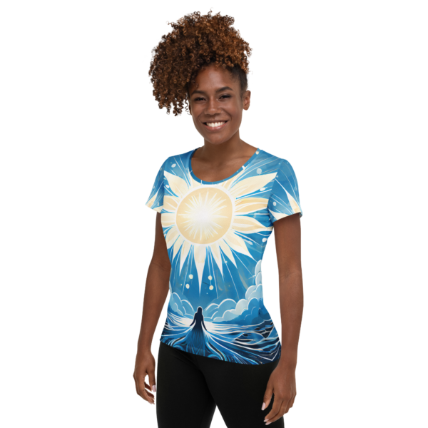 Radiance of Solitude - All-Over Print Women's Athletic T-Shirt for Sports & Outdoor Wear