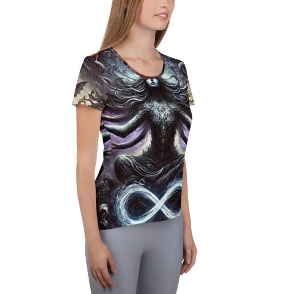 Ethereal Convergence Women's All-Over Print Athletic T-Shirt – EVOKE Performance Brand - Image 4