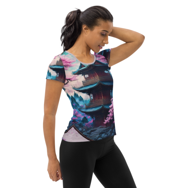 Whispers of Sakura: All-Over Print Women's Rash Guard – EVOKE Performance Wear - Image 4