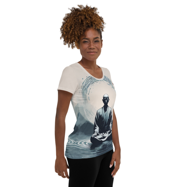 Circle of Serenity All-Over Print Women's Athletic T-Shirt - EVOKE Performance - Image 4