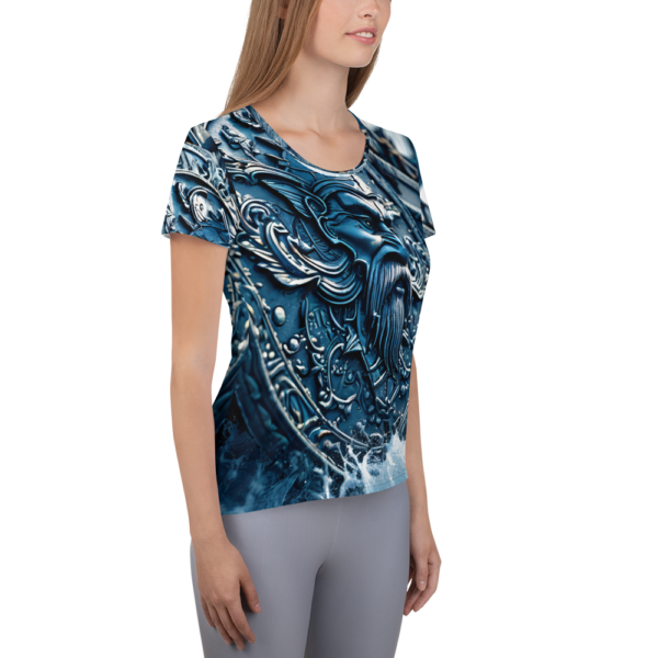 Abyssal Navigator All-Over Print Women's Athletic T-Shirt – EVOKE Performance - Image 4