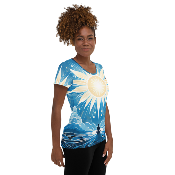 Radiance of Solitude - All-Over Print Women's Athletic T-Shirt for Sports & Outdoor Wear - Image 4