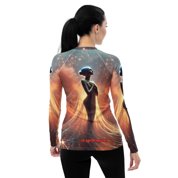 All-Over Print Women's Rash Guard – Luminous Reverie Design by EVOKE Performance - Image 3