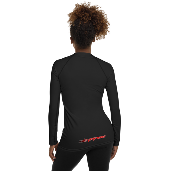 Martial Spirit All-Over Print Women's Rash Guard – EVOKE Performance Dynamic Karate Design - Image 3