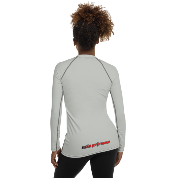 All-Over Print Women's Rash Guard - Dynamic Martial Arts Flow Design - Image 3