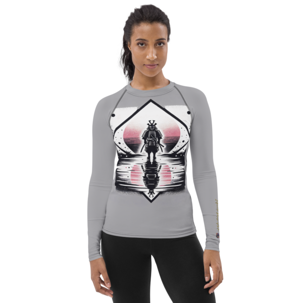 Samurai Reflection All-Over Print Women's Rash Guard - EVOKE Performance - Image 2