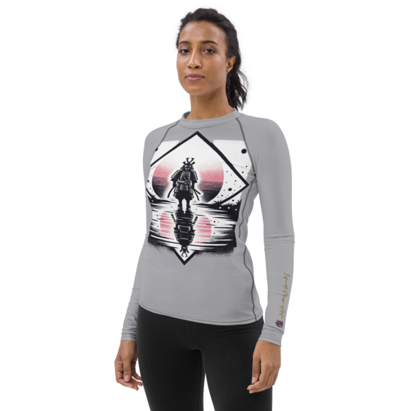 Samurai Reflection All-Over Print Women's Rash Guard - EVOKE Performance