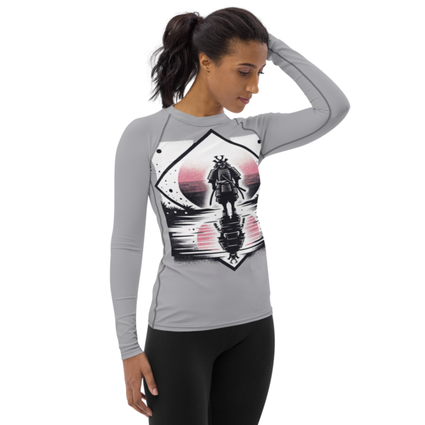 Samurai Reflection All-Over Print Women's Rash Guard - EVOKE Performance - Image 4