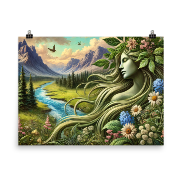 Gaia’s Serenade 18x24in Enhanced Matte Poster – Premium Japanese Paper