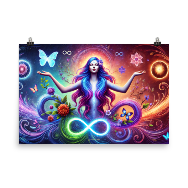 "Ethereal Harmony" Enhanced Matte Poster – 24x36in Mystical Muse Artwork