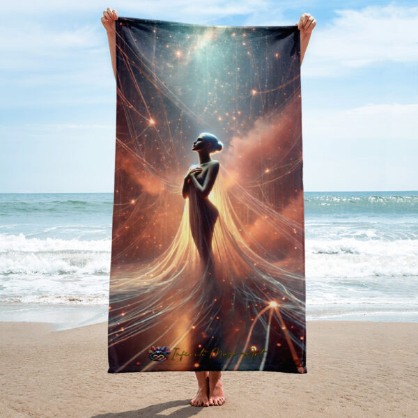 Luminous Reverie Beach Towel – Celestial Starborn Design by EVOKE Performance