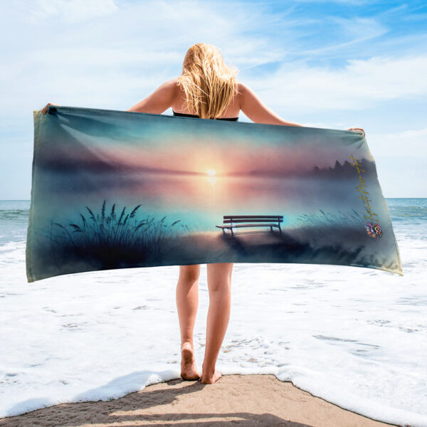 Tranquil Dawn Sublimated Beach Towel – EVOKE Performance Serene Design