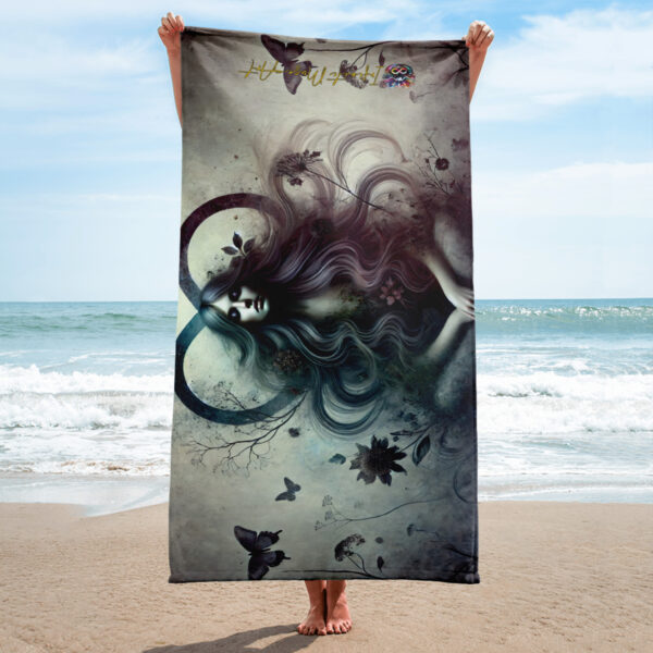 Eternal Bloom Sublimated Beach Towel – EVOKE Performance Surreal Design - Image 2