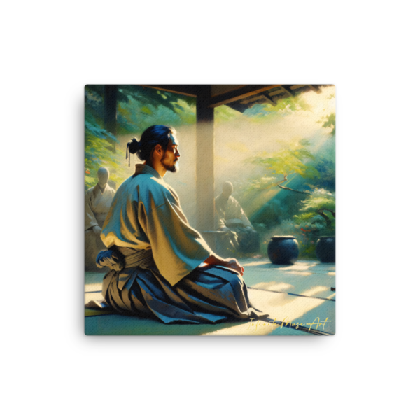 Serenity in the Dojo - 16x16in Thin Canvas Print