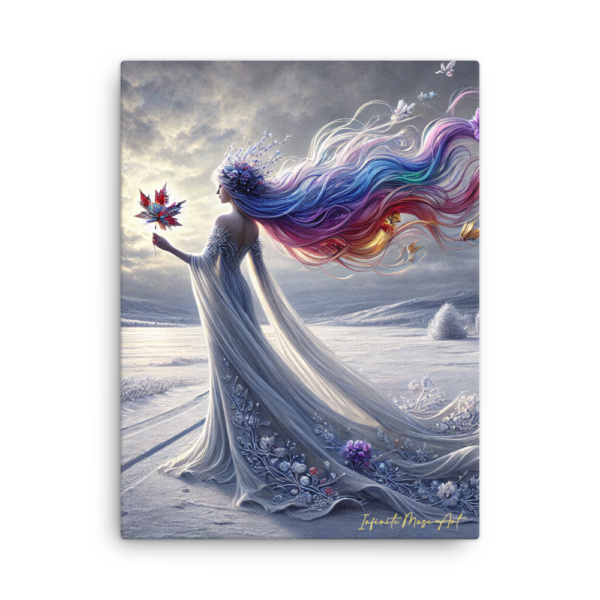 Ethereal Seasons: Winter Muse Thin Canvas Print 18x24