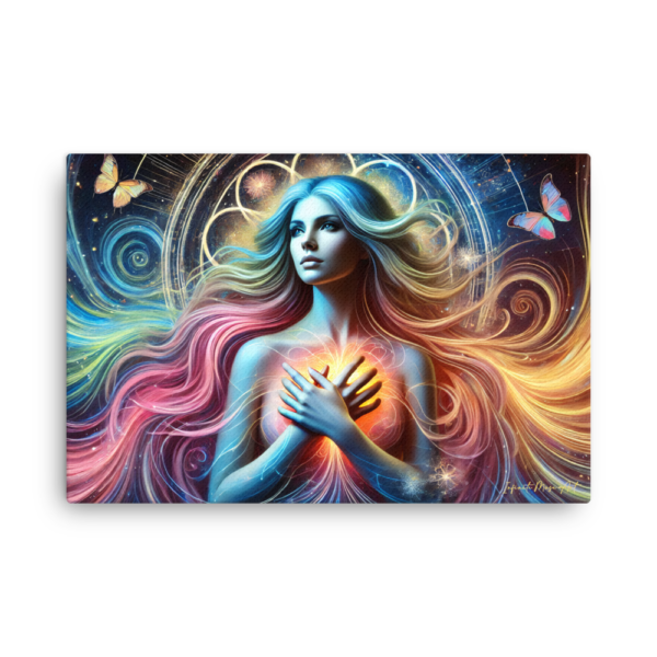 Aurora's Embrace Thin Canvas Print – Vibrant 24x36in Wall Art