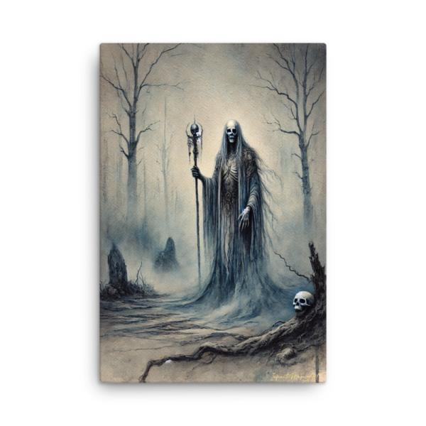 The Harbinger of Shadows Thin Canvas Print – 24x36in Gothic Fantasy Wall Art